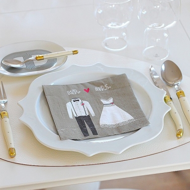 ÀÌ¾î ÆäÀÌÆÛ ·±Ä¡³ÀŲ ¹Ì½ºÅÍ ¾Ø ¹Ì¼¼½º IHR MR. and MRS. LINEN Lunch Tissue L874166