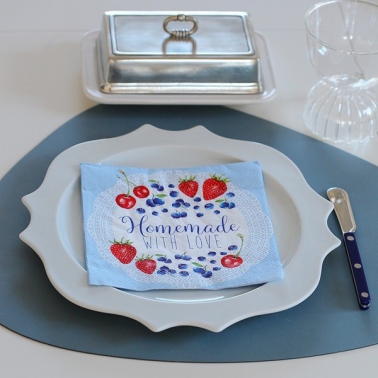 ÀÌ¾î ÆäÀÌÆÛ ·±Ä¡³ÀŲ Ȩ¸ÞÀ̵å À§µå ·¯ºê IHR HOMEMADE WITH LOVE LIGHT BLUE Lunch Tissue L852549