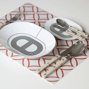 [2 1Ʈ]  ̺Ʈ   40 X 30 cm CONTENTO Placemats Red Lines 40 X 30 cm 868337