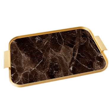 [ɼ]  l ̸ ̳Ʈ Ʈ ̵,   Kaymet Ribbed Tray Laminate Brown Marble S16, S18