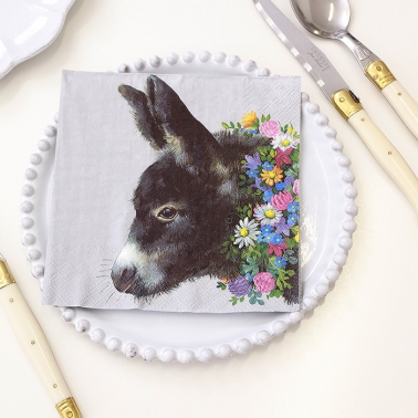 ÀÌ¾î ÆäÀÌÆÛ ·±Ä¡³ÀŲ ²É°ú ±×·¢ IHR GREG grey Lunch Tissue L911945