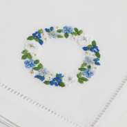±î»ç ÀÚ¼ö ÆÐºê¸¯ ³ÀŲ ºí·ç ÈÀÌÆ® ¸®½º La Casa Flower wreath blue white 11530