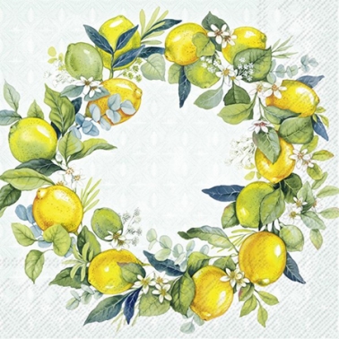 ÀÌ¾î ÆäÀÌÆÛ ·±Ä¡³ÀŲ ·¹¸ó Èȯ IHR LEMON WREATH mint Lunch Tissue L1035128